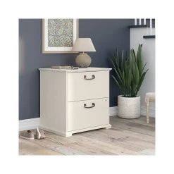 Hot Homestead 2-Drawer Lateral File Cabinet, Letter/Legal Size, Lockable, Linen White Oak (HOF129LW-Z) File Cabinets