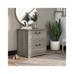 Homestead 2-Drawer Lateral File Cabinet, Letter/Legal Size, Lockable, Driftwood Gray (HOF129DG-Z) File Cabinets