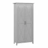 Best Key West 66" Tall Storage Cabinet with Doors and 5 Shelves, Cape Cod Gray (KWS266CG-03) Storage Cabinets