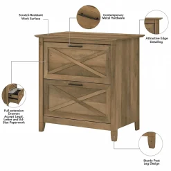 Clearance Key West 2-Drawer Lateral File Cabinet, Letter/Legal, Reclaimed Pine, 30