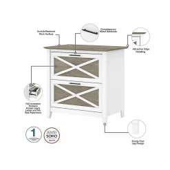 Sale Key West 2-Drawer Lateral File Cabinet, Letter/Legal, Shiplap Gray/Pure White, 30