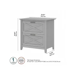 New Key West 2-Drawer Lateral File Cabinet, Letter/Legal, Cape Cod Gray, 30