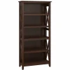 Discount Key West 66"H 5-Shelf Bookcase with Adjustable Shelves, Bing Cherry Laminate (KWB132BC-03) Bookcases