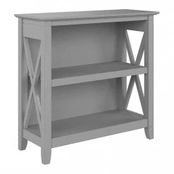 Hot Key West 30"H 2-Shelf Bookcase with Adjustable Shelf, Cape Cod Gray (KWB124CG-03) Bookcases
