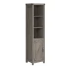 Clearance Knoxville 72"H 5-Shelf Bookcase with Door, Restored Gray (CGB118RTG-03) Bookcases