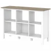 Sale Mayfield 30"H 3-Shelf Cube Bookcase, Pure White/Shiplap Gray (MAB145GW2-03) Bookcases