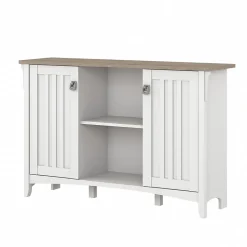 Best Salinas 29.96" Accent Storage Cabinet with 3 Shelves, (SAS147G2W-03) Storage Cabinets