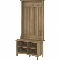Clearance Salinas Hall Tree with Shoe Storage Bench, Reclaimed Pine (SAS532RCP-03) Storage Cabinets