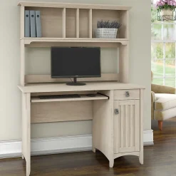 Best Salinas 48"W Small Computer Desk with Hutch, (MY72208-03) Computer Desks