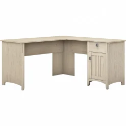 Discount Salinas 60"W L Shaped Desk with Storage, (SAD160AW-03) Computer Desks