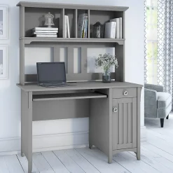 Best Salinas 48"W Small Computer Desk with Hutch, (MY72308-03) Computer Desks