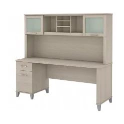 Clearance Somerset 72" Computer Desk with Drawers and Hutch, (SET018SO) Computer Desks