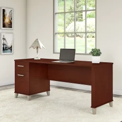 Discount Somerset 72"W Office Desk with Drawers, (WC81772) Computer Desks