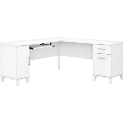Best Somerset 72"W L Shaped Desk with Storage, (WC81910K) Computer Desks