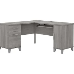 Hot Somerset 60"W L Shaped Desk with Storage, (WC81230K) L-Desks