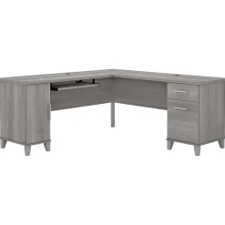 New Somerset 72"W L Shaped Desk with Storage, (WC81210K) L-Desks