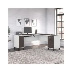 Hot Somerset 72"W L Shaped Desk with Storage, (WC81010K) L-Desks