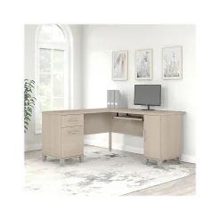 Hot Somerset 60"W L Shaped Desk with Storage, (WC81130K) L-Desks