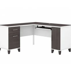 Best Somerset 60"W L Shaped Desk with Storage, (WC81030K) L-Desks