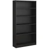 Outlet Universal 72"H 5-Shelf Bookcase with Adjustable Shelves, Black (WL12436) Bookcases