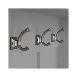 Woodland Entryway Storage Set with Hall Trees and Shoe Bench with Doors, Cape Cod Gray (WDL011CG) Storage Cabinets