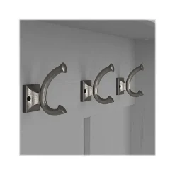 Outlet Woodland Entryway Storage Set with Hall Trees and Shoe Bench with Drawers, Cape Cod Gray (WDL012CG) Storage Cabinets