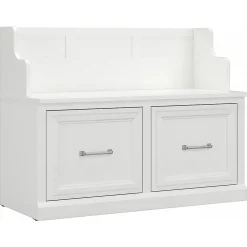 Sale Woodland 40W Entryway Bench with Doors, White Ash (WDL005WAS) Storage Cabinets
