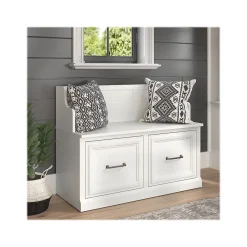 Sale Woodland 40W Entryway Bench with Doors, White Ash (WDL005WAS) Storage Cabinets