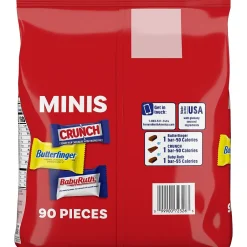 Chocolate<Ferrero Rocher Butterfinger, CRUNCH, and Baby Ruth Assorted Minis Candy Bars, 32.4oz (FEU71526)
