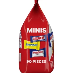 Chocolate<Ferrero Rocher Butterfinger, CRUNCH, and Baby Ruth Assorted Minis Candy Bars, 32.4oz (FEU71526)