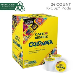Keurig K-Cups<Cafe Bustelo 100% Colombian Coffee Keurig® K-Cup® Pods, Medium Roast, 24/Box (6107)