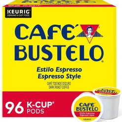 Keurig K-Cups<Cafe Bustelo Espresso Coffee Keurig® K-Cup® Pods, Dark Roast, 96/Carton (10074471112668)