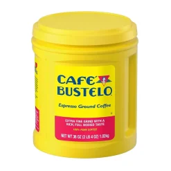 Coffee<Cafe Bustelo Espresso Ground Coffee, Dark Roast, 36 oz. (SMU00055)