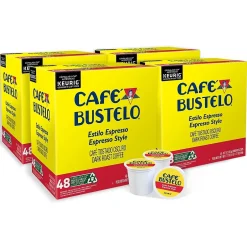 Keurig K-Cups<Cafe Bustelo Espresso Style Coffee Keurig® K-Cup® Pods, Dark Roast, 192/Box (5000346117)