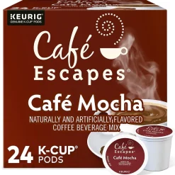 Keurig K-Cups<Cafe Escapes Café Mocha, Keurig® K-Cup® Pods, 24/Box (6803)