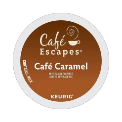 Keurig K-Cups<Cafe Escapes Cafe Caramel Coffee, Keurig K-Cup Pod, 96/Carton (GMT6813CT)