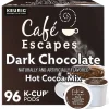 Keurig K-Cups<Cafe Escapes Dark Chocolate Hot Cocoa, Keurig K-Cup Pod, 96/Carton (6802CT)