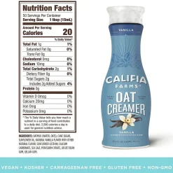 Milk & Creamer<CALIFIA FARMS Vanilla Oat Creamer, 25.4 Oz, 2PK