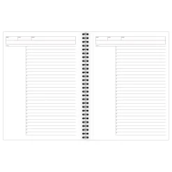 Cambridge Professional 1-Subject Professional Notebook, 7.25" x 9.5", Wide Ruled, 80 Sheets, Gray/Silver (06122)