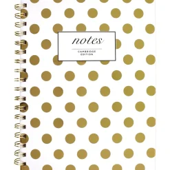 Cambridge 1-Subject Professional Notebooks, 7" x 9.5", Wide Ruled, 80 Sheets, Gold (59016) Hot