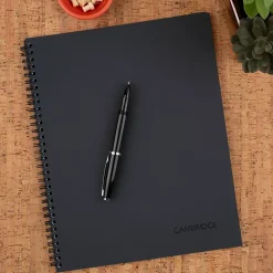 Cambridge 1-Subject Professional Notebooks, 8.5" x 11", Wide Ruled, 80 Sheets, Black (06064) Sale