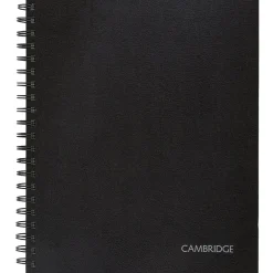Cambridge 1-Subject Professional Notebook, 8.5" x 11", Wide Ruled, 96 Sheets, Black (06100) Outlet