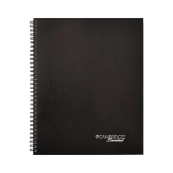 Cambridge 1-Subject Professional Notebooks, 8.88" x 11", Wide Ruled, 80 Sheets, Black (06132) New