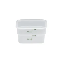 Food Storage Containers<Cambro 2 Qt. CamSquare® Food Storage Container, 7 1/4" L x 7 1/4" W x 3 7/8" H, White (2SFSP148)