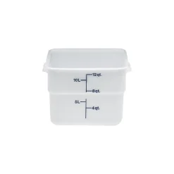 Food Storage Containers<Cambro 12 Qt. CamSquare® Food Storage Container, 11 1/4" L x 12 1/4" W x 8 1/4" H, White (12SFSP148)