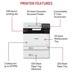 Color Printers<Canon imageCLASS MF751Cdw Wireless Color Laser Printer, All-In-One, Print, Scan, Copy (MF751CDW)