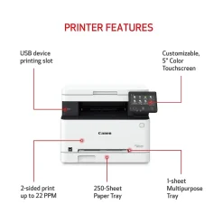 Color Printers<Canon imageCLASS MF653Cdw Wireless Color Laser Printer, All-In-One, Print, Scan, Copy (MF653CDW)