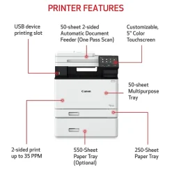Color Printers<Canon imageCLASS MF753CDW Wireless Color Laser Printer, All-In-One, Print, Scan, Copy, Fax (MF753CDW)