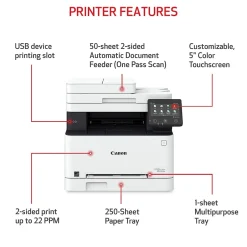 All-In-One Printers<Canon imageCLASS MF656CDW Wireless Color Laser Printer, All-In-One, Print, Scan, Copy, Fax (MF656CDW)