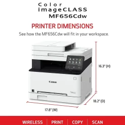 All-In-One Printers<Canon imageCLASS MF656CDW Wireless Color Laser Printer, All-In-One, Print, Scan, Copy, Fax (MF656CDW)